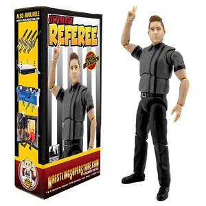 Ultimate Dark Gray Referee with Deluxe Articulation for WWE & AEW Figures - Picture 1 of 4