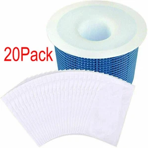 20 Pack Pool Filter Saver Skimmer Basket Screen Socks Sock Net Fine Mesh White - Picture 1 of 11