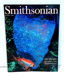 Smithsonian Magazine Vintage Aug 1998 SPONGES Beautiful- and Pharmaceutical - Picture 1 of 1