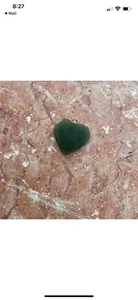 vintage green stone heart pendant - Picture 1 of 4