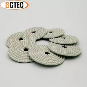 7 Stck./Set 4 in #800 Diamant Nass Polierpads für Granit Marmor Quarz Schleifen - Bild 1 von 9