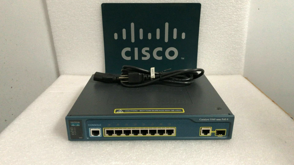 Cisco WS-C3560-8PC-S 8 Ethernet 10/100 ports, 1 dual-purpose 10/100/1000 Switch - Image 1 of 2