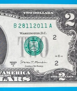 28 November 2011 : B 28112011 A BIRTHDAY Note $2 Two Dollar Bill *Uncirculated* - Picture 1 of 3