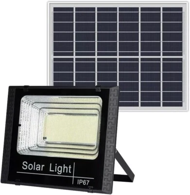 FARO LED CON PANNELLO SOLARE CREPUSCOLARE DA 25W-40W-60W-100W-200W-300W-400W 500