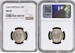 PORTUGAL | 50 CENTAVOS 1963 NGC MS66 - Picture 1 of 1