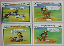 (4) - Looney Tunes Comic Ball Cards - 1990 Upper Deck *Doubled Sided*