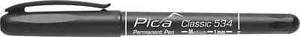 Pica Classic 534 Permanentstift schwarz • mittlere Spitze 1 mm • schnelltrocknende Tinte - Bild 1 von 3