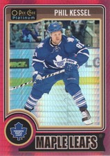 2014-15 O-Pee-Chee Platinum Hockey Red Prism #54 Phil Kessel 008/135