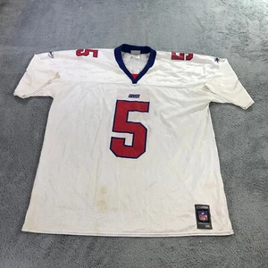 New York Giants Kerry Collins #5 Vintage White Reebok NFL Jersey Mens 2XL XXL - Picture 1 of 9
