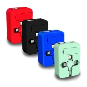 Multi Charging Cable 3A 4Pack 3.28Ft Retractable Multiple Charging Cord 3 in 1 - Picture 1 of 6