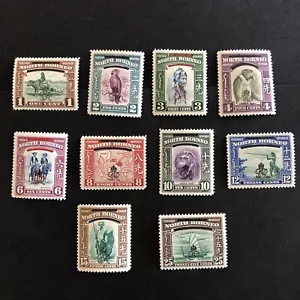NORTH BORNEO 1947-3c-25c PICTORIAL STAMPS-ROYAL CIPHER OVERPRINT- Sg-335/45-MH - Picture 1 of 8