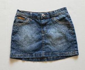 Southpole Jeansrock Mädchen 10 blau Mini Denim helle mittlere Waschung Glitzer - Bild 1 von 4