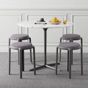 6x Backless Bar Stool Round Stackable Dining Chair Stool Kitchen Restaurant Seat - Picture 1 of 14