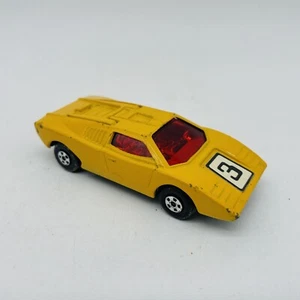 no27 LAMBORGHINI COUNTACH Car Size 1/64 1973 Matchbox Toy Car Vintage Toy Lensey - Picture 1 of 4