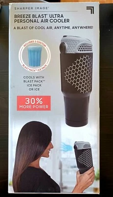 Breeze Blast by Sharper Image Personal Cooler, A/C + Blast Pack Ice Pack, BLUE - Image 1 of 2