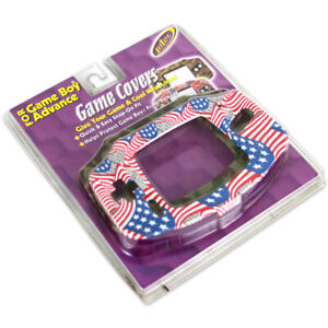Nintendo GameBoy Advance AMERICAN FLAG & CAMO Snap-On Faceplate Intec New (GBA)