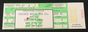 Carlton Fisk HOF Home Run Full Mint Unused Ticket 1984 White Sox vs Boston - Picture 1 of 2