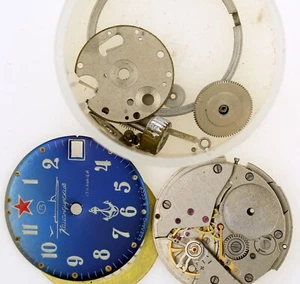 MOVIMIENTO RELOJ MARINA MILITAR URSS PARA REPUESTOS BONITA ESFERA AE 259 - Imagen 1 de 2