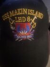 USS MAKIN ISLAND LHD-8 Navy Ship Blue Ball Cap Hat Adjustable USN Naval Sailor