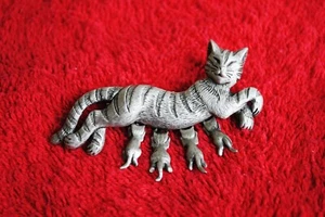 Spilla spilla gattini gatto peltro articolato vintage JJ Jonette gioielli - Foto 1 di 4