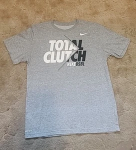 Nike Total Clutch Baseball Tee Size Large Very Soft Cool Dri-Fit - Picture 1 of 8