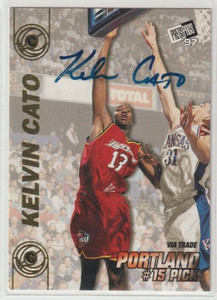 1997 Press Pass Double-Threat Certified Autograph Basketball Auto Kelvin Cato
