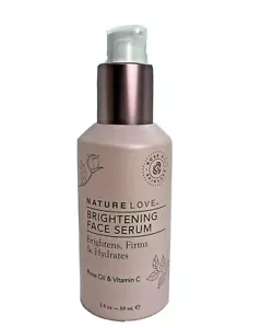 Nature Love Anti-aging Brightening Face Serum Rose Oil & Vitamin C Firms 2 oz - Picture 1 of 4