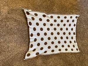Tiddliwinks Luxe Security Blanket Pink Brown Large Polka Dot Chenille Circles - Picture 1 of 8