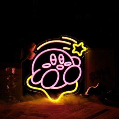 Letrero de neón USB de anime, luz LED Kawaii, luces de neón de anime para decoración de pared de regalo Foto 1 de 4