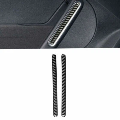 Cubierta interior del panel de la manija de la puerta del coche de fibra de carbono para Volkswagen VW Beetle 2012-19 Foto 1 de 4