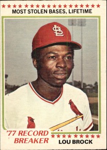 1978 O-Pee-Chee St. Louis Cardinals Baseball Card #236 Lou Brock  - NM