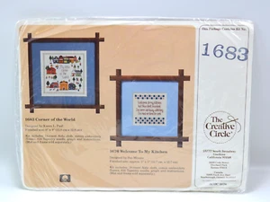 The Creative Circle " Corner Of The World " Vintage Cross Stitch Kit  #1683 - Picture 1 of 6