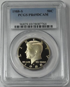 Medio dólar Kennedy 1988-S prueba graduación profesional PR69DCAM #4 - Imagen 1 de 2