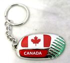 33565 RUGBY WORLD CUP 2011 CANADA FLAG SILVER ROUND KEYRING KEY RING