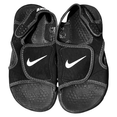 Nike Sunray Adjust 4 Black Sandals - Little Kid Size 1 - Image 1 of 4