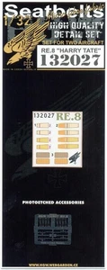 HGW 1/32 seatbelts for RE.8 HARRY TATE for Wingnut Wings #132027 - Picture 1 of 2