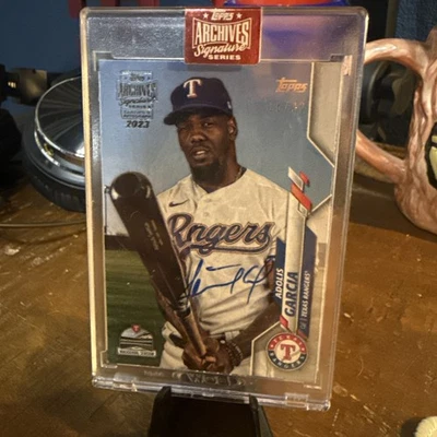 2023 Topps Archives Signature Series Adolis Garcia /32 On Card Auto - Image 1 of 3