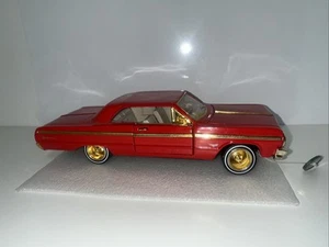 Sunnyside LTD 1964 Chevrolet Impala SS Die Cast 1:24 Scale Lowrider Red & Gold - Picture 1 of 24