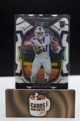 2022 Panini Select KHALIL SHAKIR Rookie White Prizm Die-Cut /99 Bills RC #99 - Image 1 of 3