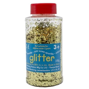 Gold Glitter | 100g Dose | Easy Pour Shaker Deckel zum Basteln - Bild 1 von 3