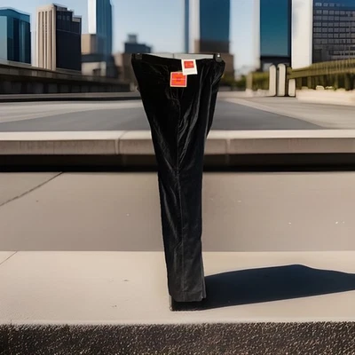 Pantalones de terciopelo negro Isaac Mizrahi talla 2 para dama, bolsillos pierna recta nuevos con etiquetas Foto 1 de 4