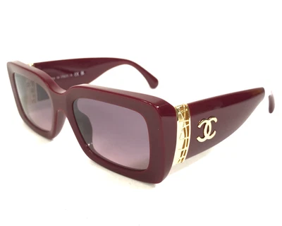 Chanel Eyeglasses Frames 5534-A c.1792/S1 Red Gold Frames Purple Gradient Lenses - Image 1 of 4