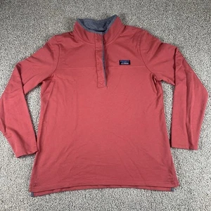 LL Bean Damen weiche Baumwolle Rugby Shirt Henley Langarm Large 501541 lachs - Bild 1 von 13