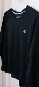 Champion Performance Vapor Black Ragland Sleeve Pullover Tshirt Mens 2XL - Picture 1 of 4