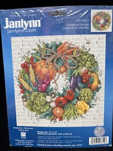 Janlynn Counted Cross Stitch Kit Vegetable Wreath #023-0312 Designer Nancy Rossi