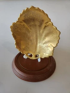 Vintage Victoria Gold Collectible Maple Leaf Dish Pickard - Picture 1 of 5