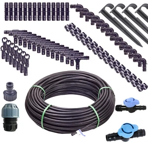 Tropfrohr 100m Tropfschlauch + 175 Stück Zubehör Tropfbewässerung Perlschlauch - Bild 1 von 11