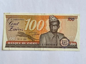 Billet Afrique Zaire 100 Zaires 1983 (10-12/1) - Imagen 1 de 2