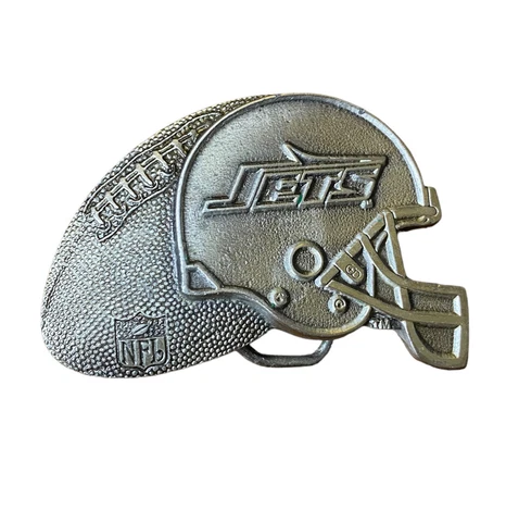 NY Jets 1994 Official NFL Football Belt Buckle by The Great American Buckle Co Cover