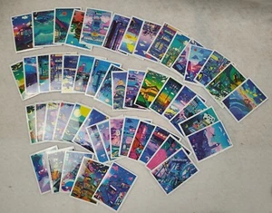 Cartoon Anime Night Scene Stickers about 2.5 inched long. 50 count. - Picture 1 of 6